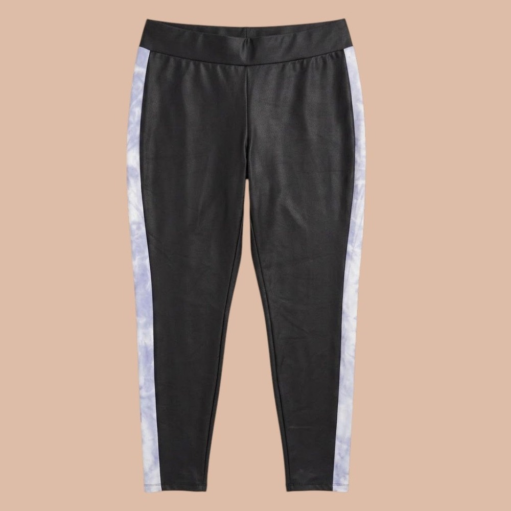 Torrid Faux Leather Black Leggings Plus Size 1X High‎ waisted Stretchy